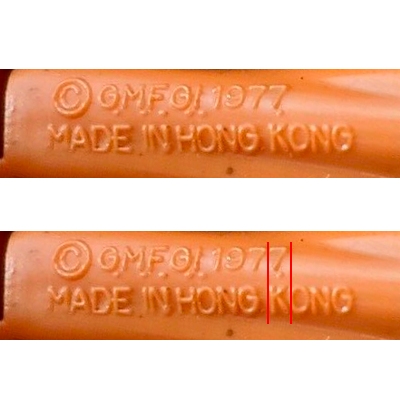 Var 2<br>- COO Made In Hong Kong<br>- 7 and K perfectly aligned